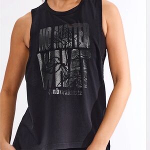 BuffBunny Black Cotton Muscle Tank Top Unbreakable Tank Onyx Black Large gym